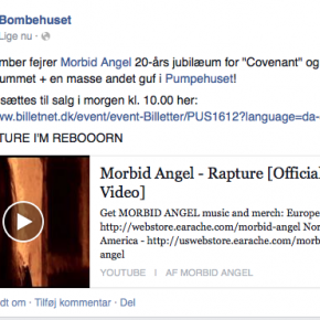 Morbid Angel spiller hele "Covenant" i Pumpehuset